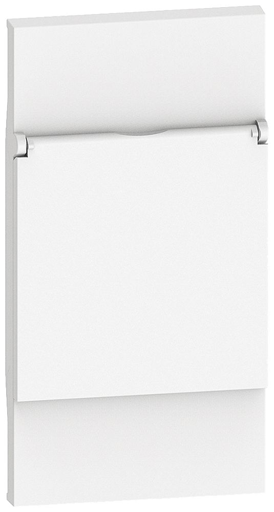 Abdeckung Living Now 2 Module für Schuko/FR/BE-Steckdose mit Klappdeckel weiss