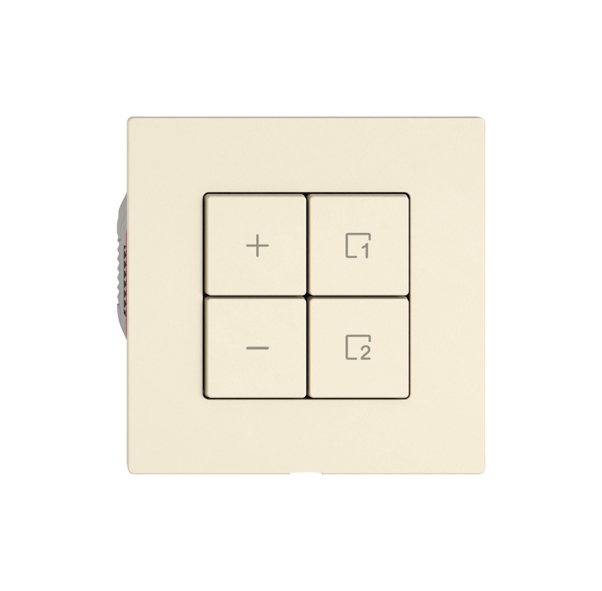 Station secondaire variateur EDIZIO.liv Wiser SNAPFIX® 1 scène 4 touches cr