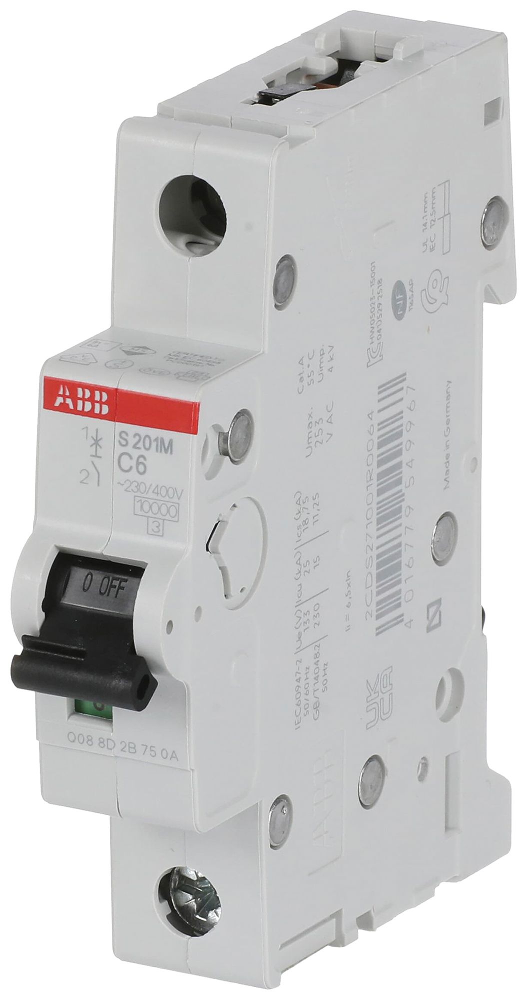 Leitungsschutzschalter ABB S201M-C6 6A C 10kA