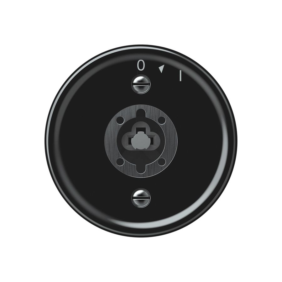 Poussoir pivotant origin sans cylindre 1P 0<1 10A 230V 60×60mm noir