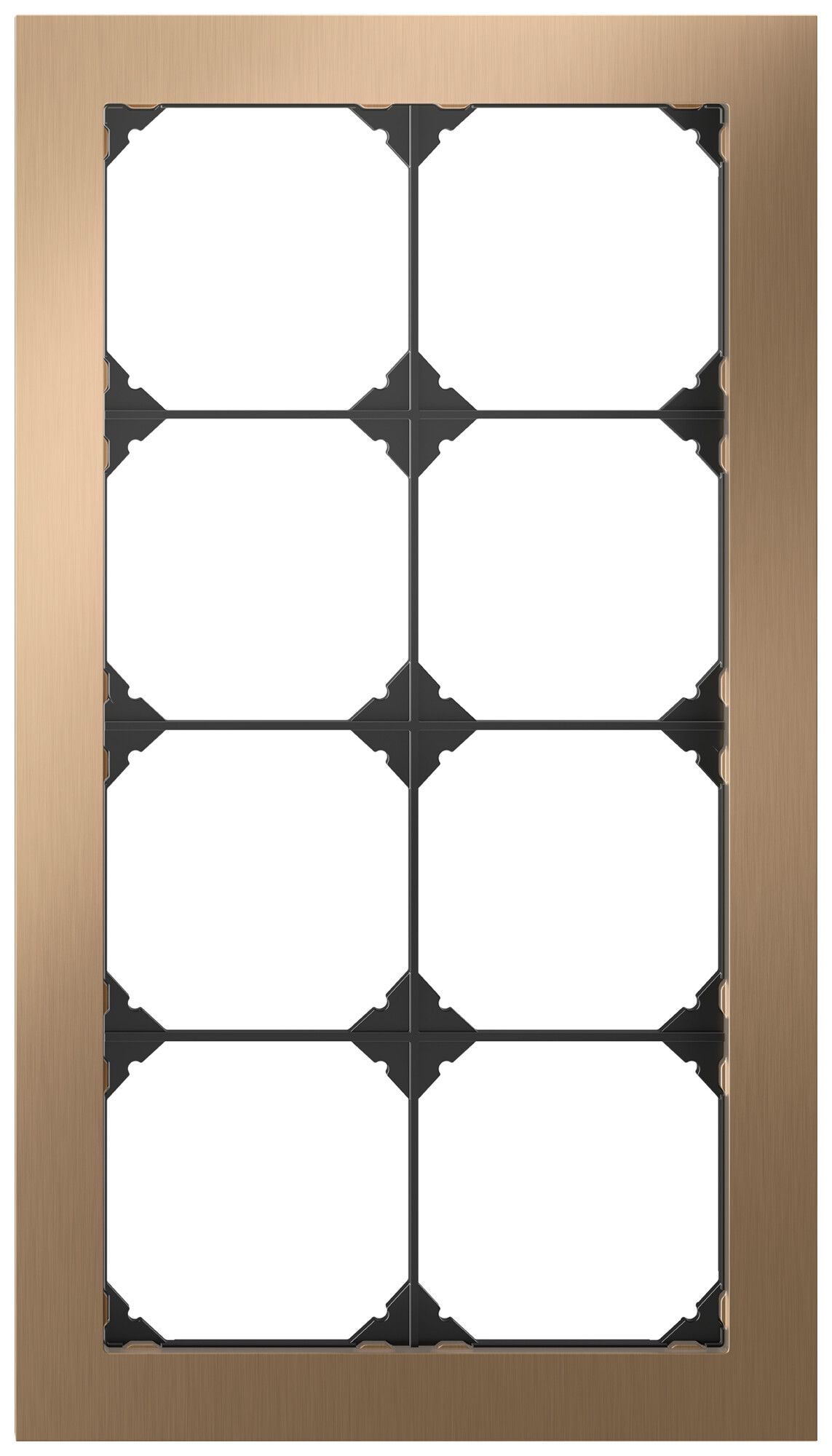 UP-Abdeckrahmen EDIZIO.liv prestige SNAPFIX® 4×2 154×274mm Messing