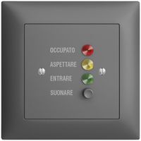 UP-Türstation für Rufleuchte I, EDIZIOdue dunkelgrau