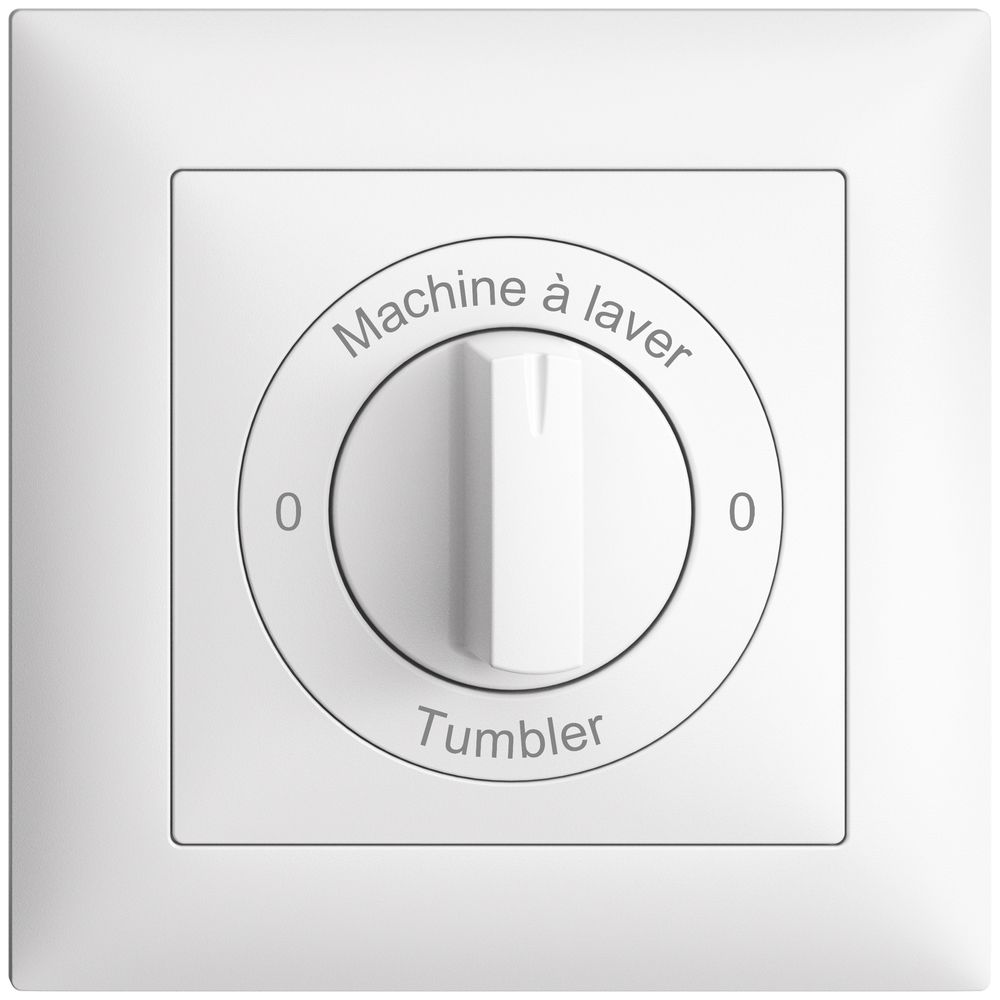 Kit front. Machine à laver-0-Tumbler EDIZIOdue 88×88mm blanc