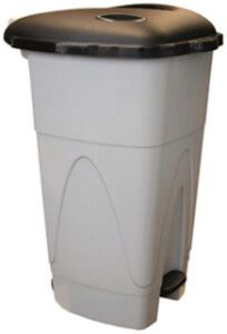 Treteimer Plica KICK 110 Liter, mit Rollen, 91×48×56cm, grau