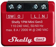 EB-RF-Schaltaktor Shelly 1PM Mini Gen3 Bt/Wi-Fi 1-Kan 110…240V