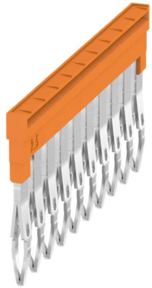 Querverbinder Weidmüller ZQV 2.5N/10 gesteckt 10L 5.1mm isoliert 24A orange