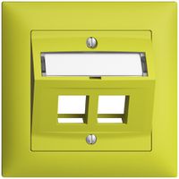 UP-Montageset EDIZIOdue FMI, mit Schrägauslasshaube, für 2×Keystone, lemon