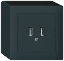 Prise de charge USB AP Hager kallysto 240V 2400mA noir