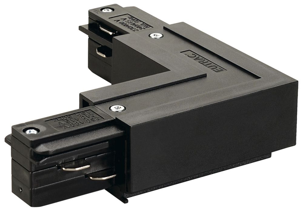 L-Verbinder SLV für 3-Phasige Stromschiene EUTRAC, Erde innen schwarz