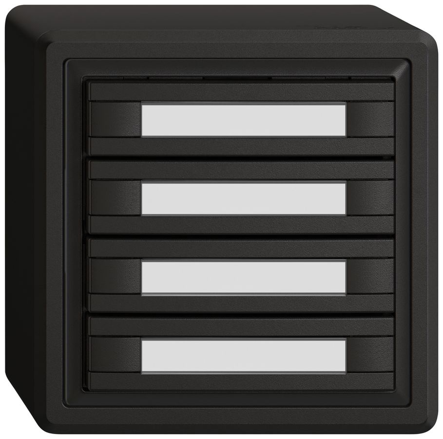 Pulsante KNX RGB AP EDIZIO.liv SNAPFIX® sensore temp.s.LED targ.8× com.1T ne