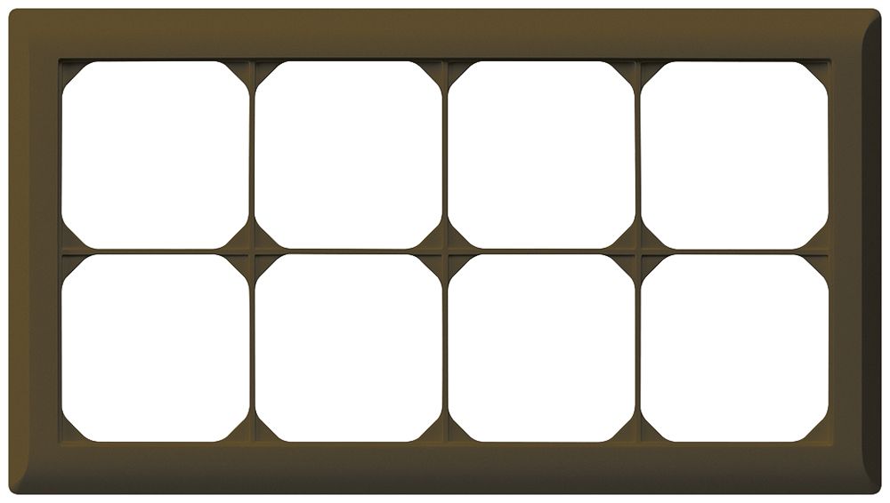 UP-Abdeckrahmen kallysto.line 2×4 braun horizontal 152×272mm