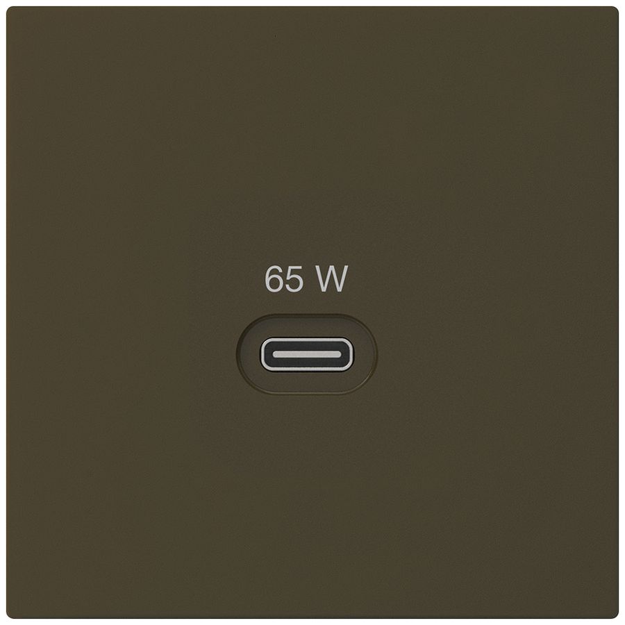 USB-Ladesteckdose Hager kallysto Typ C 65W 3250mA braun