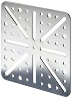 Montageplatte Rittal TS 8612.410 118×118mm Lochung Stahl 4Stk