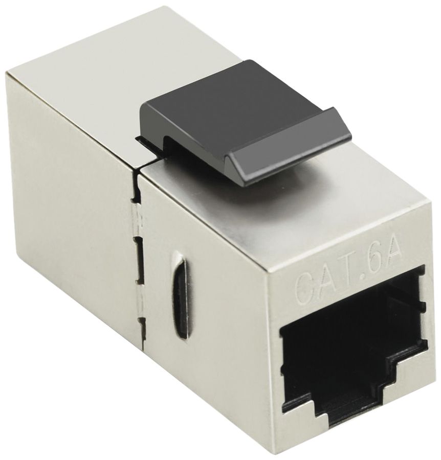 Modulo RJ45 VALUE, Keystone, cat.6A/s f/f, argento
