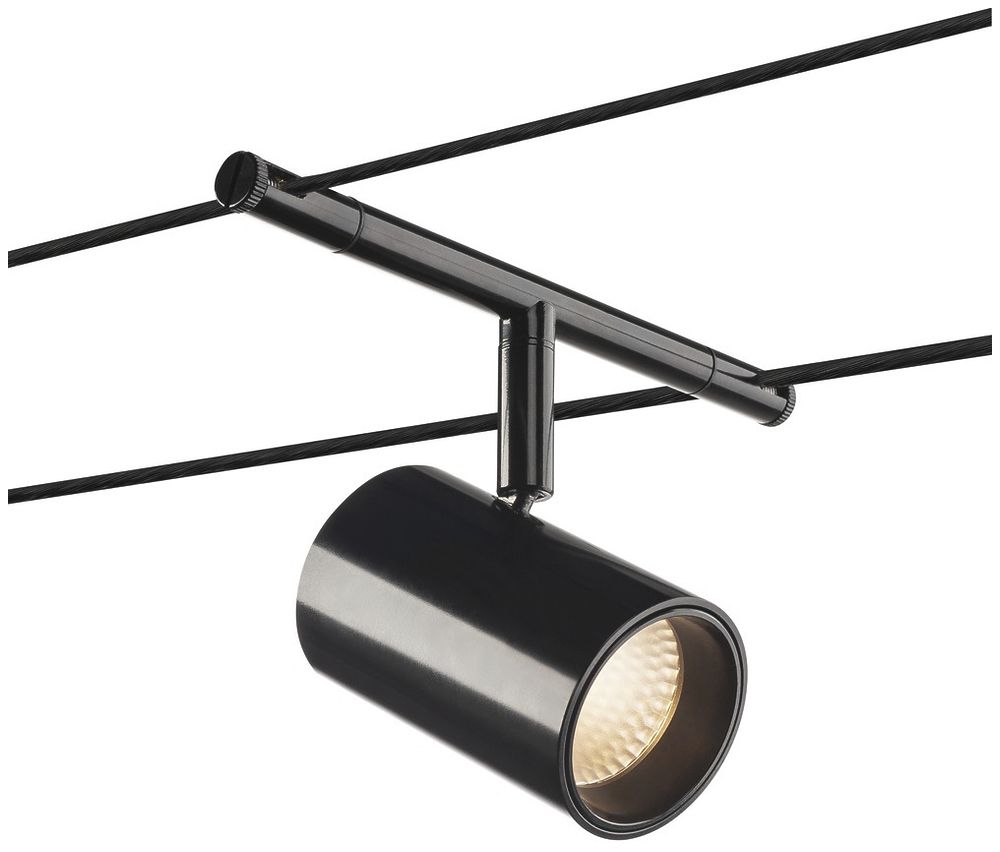 Luminaire LED SLV NOBLO p.système câble TENSEO 12V 8.5W 420lm 2700K 36° noir