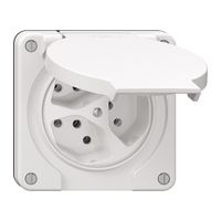 Steckdose NEVO N.CO, 3×T13, IP21, 3×getrennt, weiss