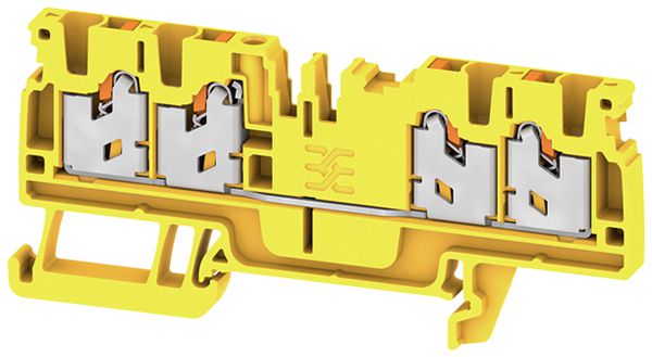 Borne de passage joignable WM S4C 2.5mm² 24A 800V ressort 4×1 DIN35 jn