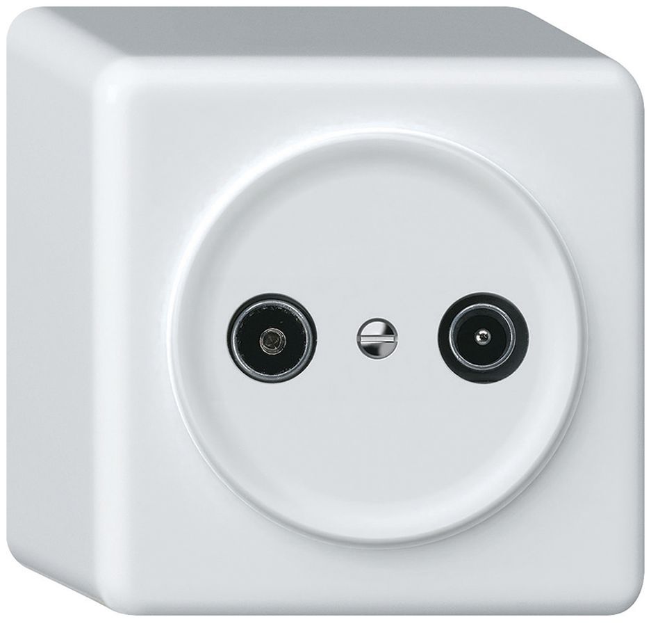 Prise antenne AP TV-R origin prise de passage 15dB 1.7dB blanc