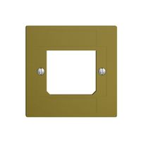 Frontplatte ITplus ADSL EDIZIOdue olive 3×RJ/1×T+T