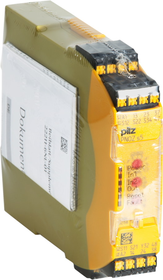 Commutateur d'arrêt d'urgence, surveillance de porte PNOZ s5 C 24VDC 2 n/o 2 n/o t