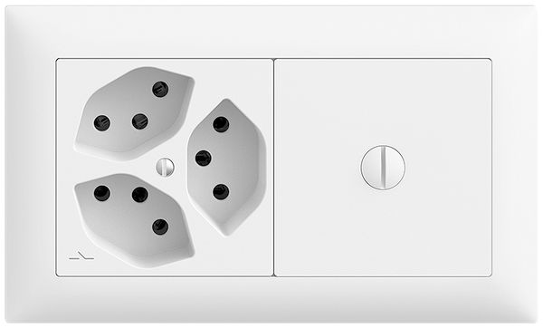 Combinazione INC EDIZIOdue 1×2 bianco 3×T13S + cieca
