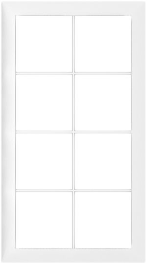 Abdeckrahmen SIDUS 2×4/4×2 weiss