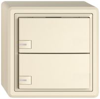 Poussoir KNX RGB AP EDIZIO.liv SNAPFIX® capteur temp.RGB-LED 2× comm.1T cr