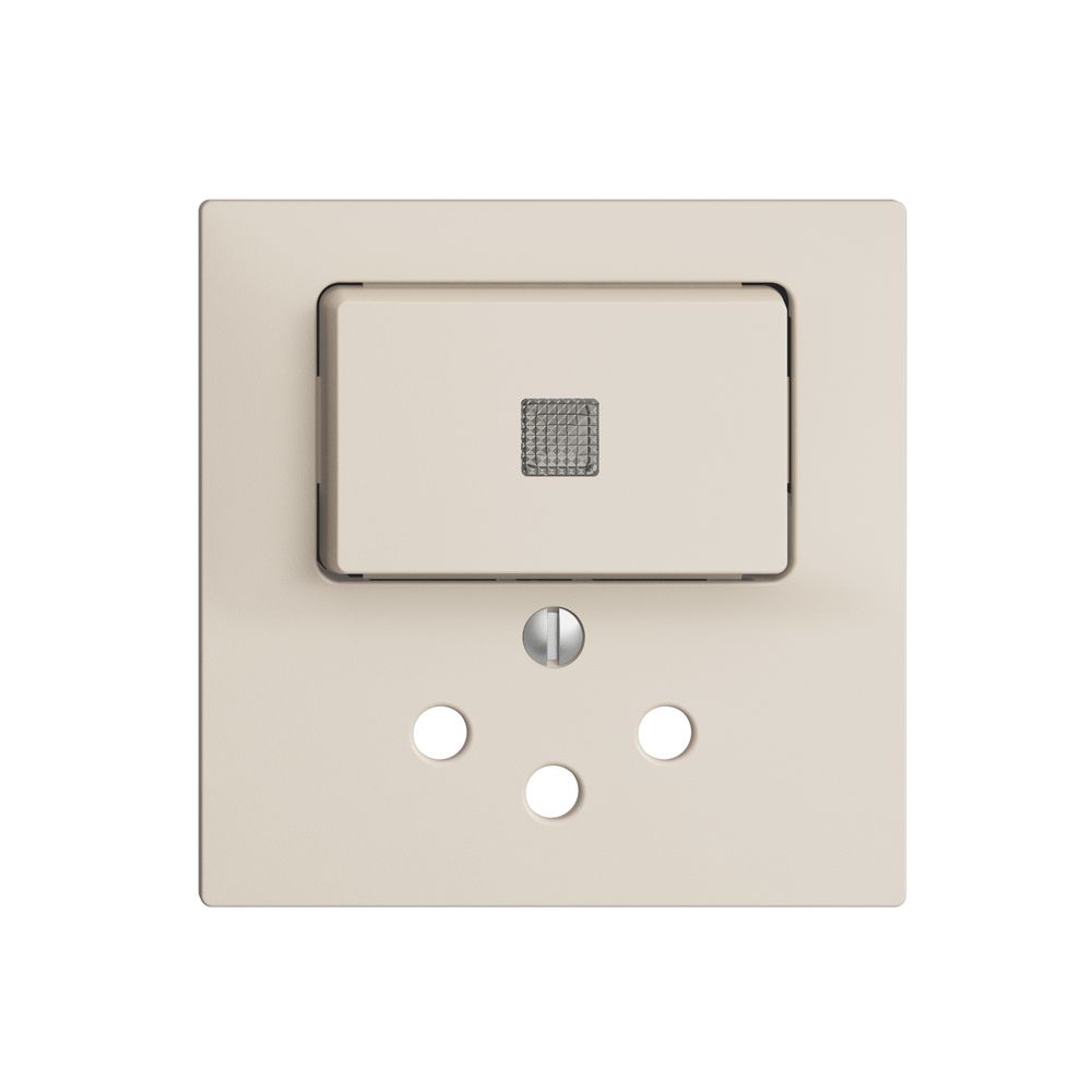 Kit frontale EDIZIOdue crema, 60×60mm T12 con lente, prot.bamb.