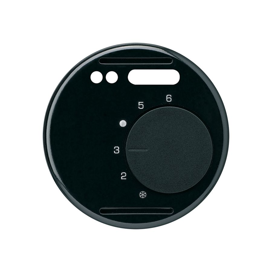 Disco frontale INC BASICO nero per termostato ambiente riscaldamento pavimento