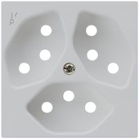 Frontplatte kallysto 3×T13/1 60×60 hellgrau für Steckdose 3×T13/1