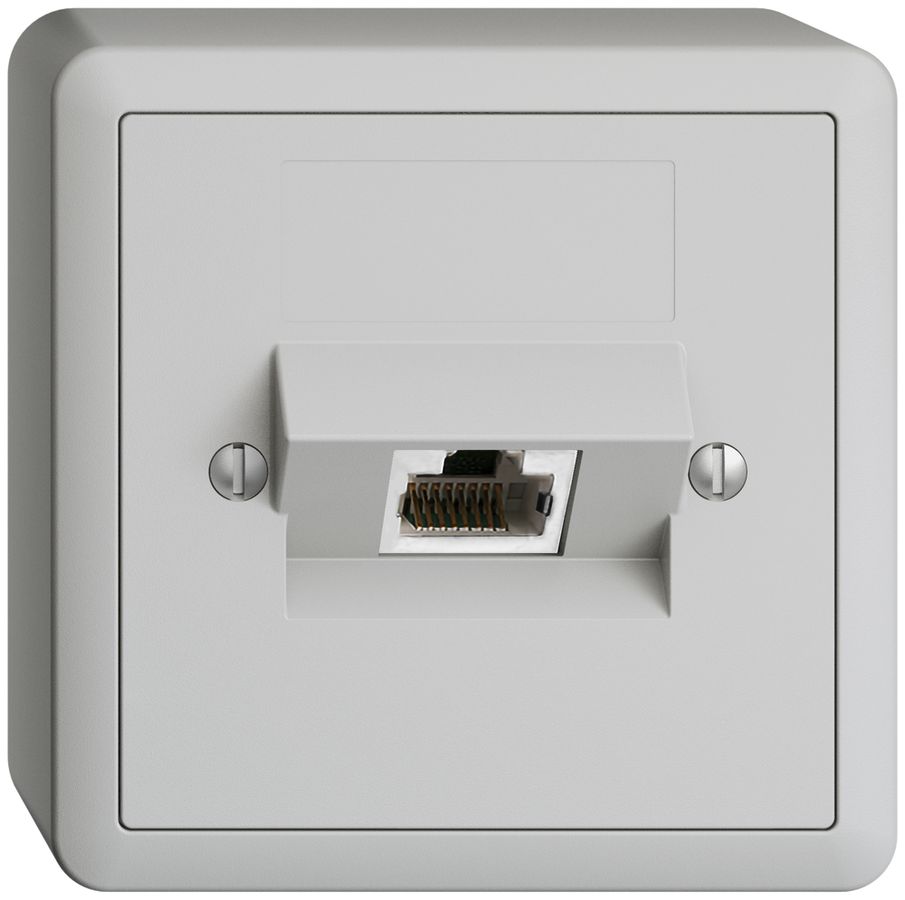 Presa AP 1×RJ45/s 4P ITplus EDIZIOdue grigio chiaro