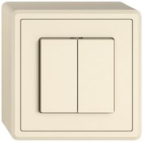 Interruttore/contatto a pulsante AP EDIZIO.liv SNAPFIX® ap.-chiu.+invert.3/1L cr