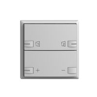 Frontplatte EDIZIOdue zeptrionAIR Dimmer S1/S2 mit LED hellgrau
