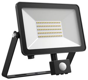 LED-Strahler DOTLUX FLOORslim-sensor 50W 5950lm 4000K schwarz PIR