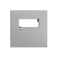 Plaque frontale 2×RJ45 EDIZIOdue silver R&M swissline