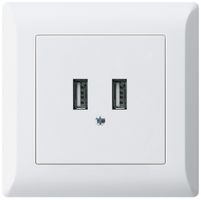 Prise de charge USB ENC Hager kallysto.line 240V 2400mA blanc