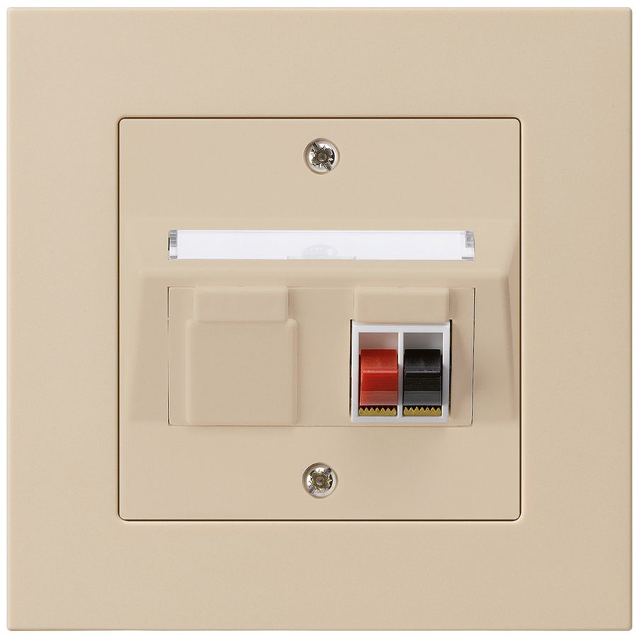 Prise ENC audio kallysto.pro 1×beige borne à étrier pour 1 haut-parleur