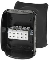 AP-Abzweigdose Hensel KF B mit Klemmen 5×35mm² schwarz