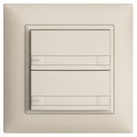 Poussoir KNX RGB ENC EDUE FMI, 250mW, a.LED RGB, papier, 2×pouss., C.2×T., crema