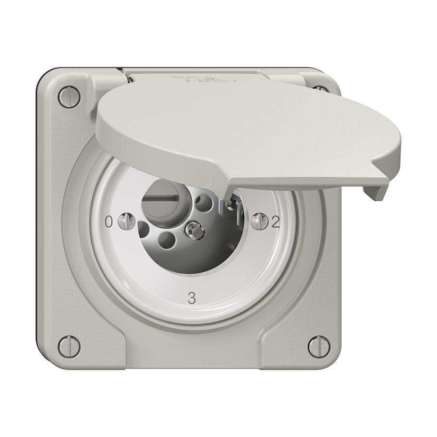 Interrupteur rotatif NEVO N.CO 5/2L, sans cylindre, KS, 0-1-2-3, gris clair