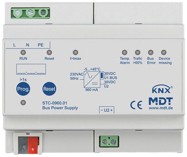REG-Spannungsversorgung KNX MDT STC-0960.01 30V 960mA 1 Linie 1 Drossel 6TE