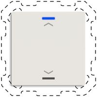 Poussoir KNX RGBW INC MDT TAL-6001A11.02S 1t/2a LED blanc mat "jalousie"