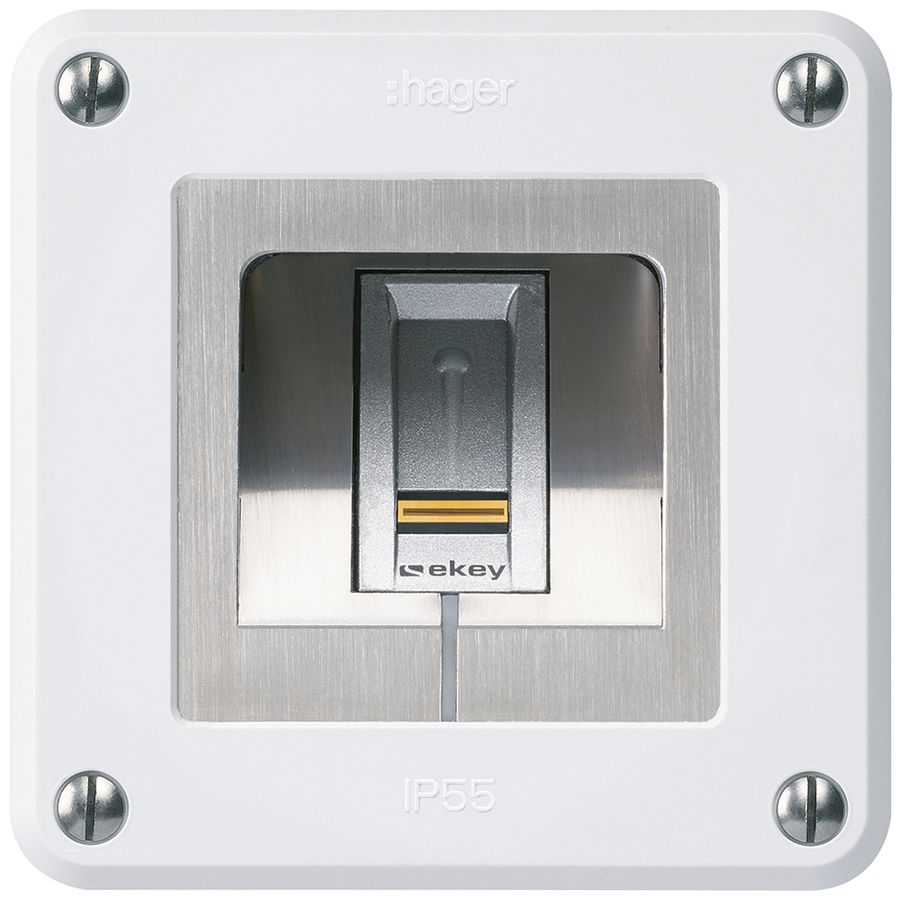 Lettore di impronte digitali NUP Hager ekey RFID robusto C bianco