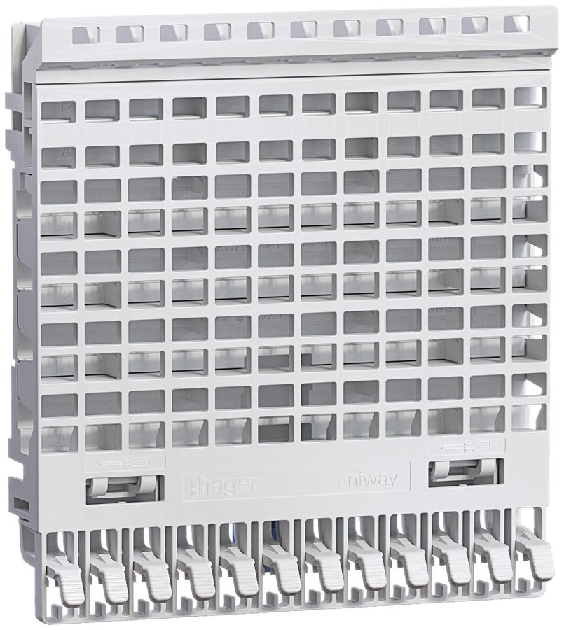 Zoccolo a innesto Hager uniway 125A 108mm 12 posti per barre 10×3mm