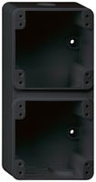 AP-Gehäuse robusto 2×1 schwarz 86×180×48mm