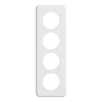 Placca di copertura STANDARDdue 4×1 4×Ø50, bianco