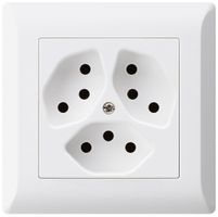 UP-Steckdose kallysto.line 3×T13 weiss mit Kinderschutz