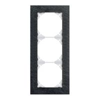 Telaio di copertura EDIZIOdue prestige 3×1 ardesia