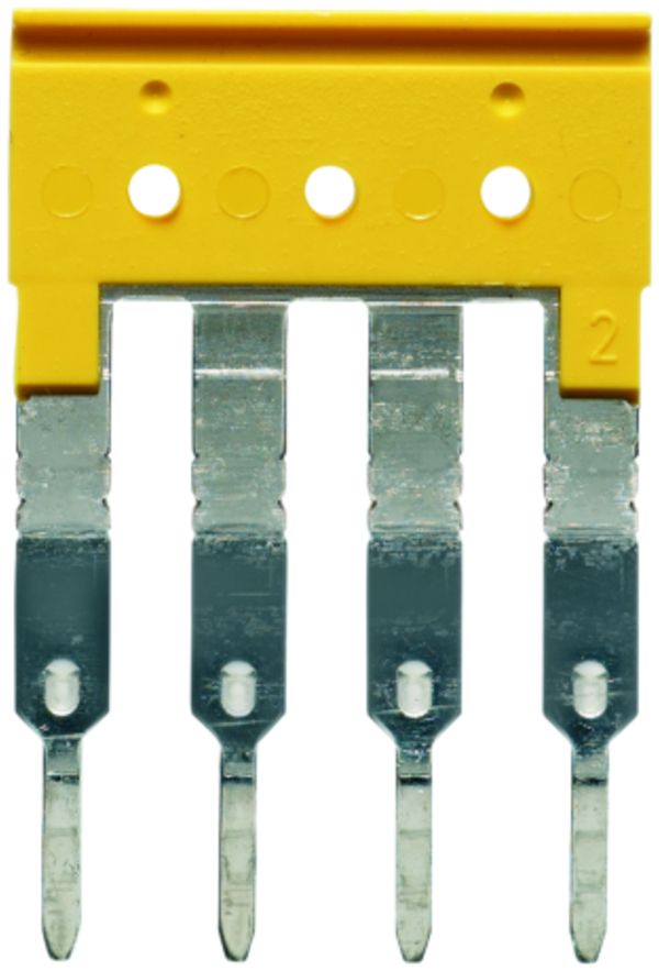 Querverbinder Weidmüller ZQV 2.5/4 gesteckt 4L 5.1mm isoliert 24A gelb