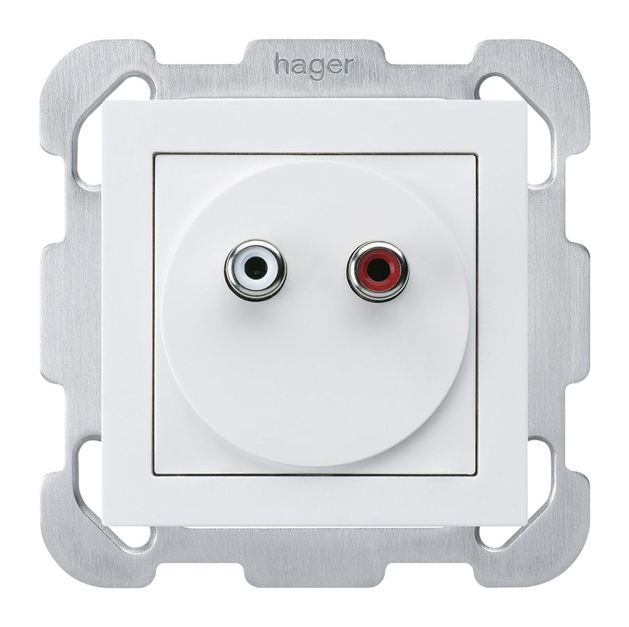 UP-Anschlussdose kallysto B Audio RCA weiss